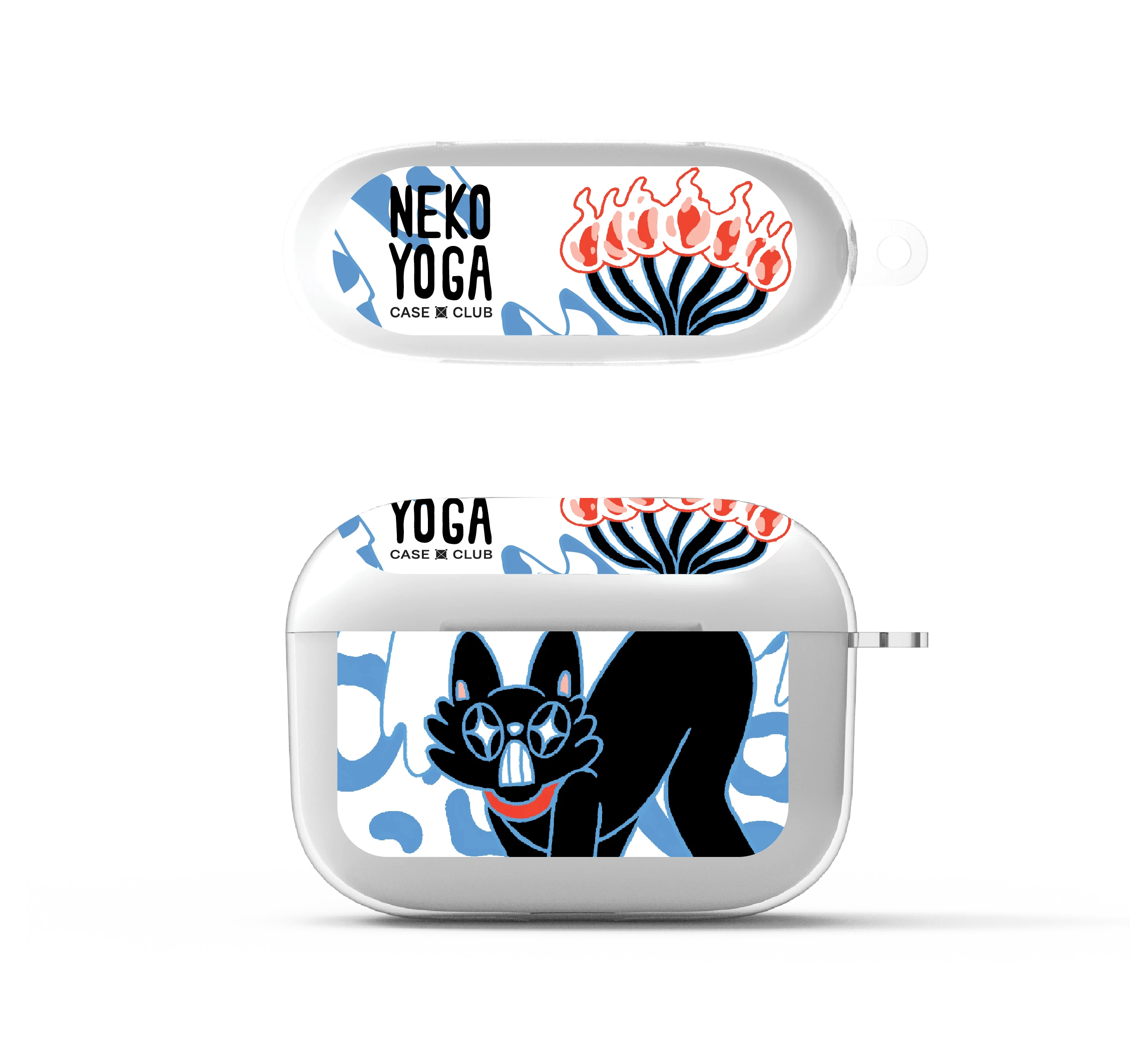 airpods pro 2 clear case nekoyoga big cat!